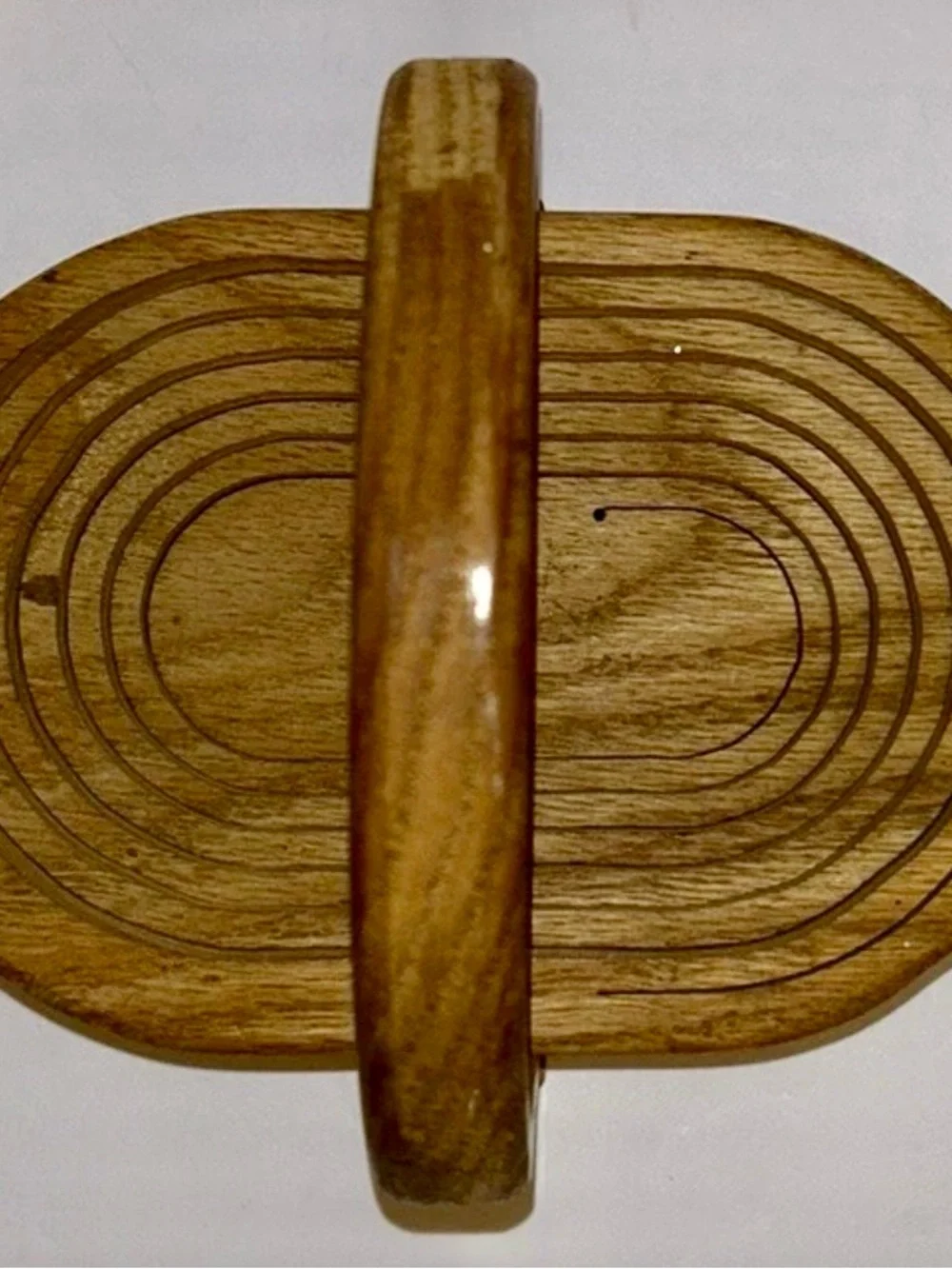 Handcrafted Collapsible Wooden Basket Folds Flat